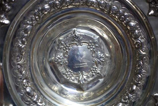 A William IV silver fruit basket by Richard William Atkins and William Nathaniel Somersall, 23 oz.